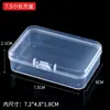 Caja de plástico rectangular transparente para mascarillas, muestra cero, componentes, caja de acabado digital, accesorios, caja de plástico con tapa