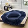 Sábana de Leche de Terciopelo Gruesa Cálida para Dormir Profundamente, Cubre Colchón Antideslizante de Color Sólido, Protector de Colchón Simmons, Cubre Cama de Felpa de Coral