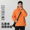 2025 Novo Inverno Qualidade Tendência Moda Masculina Bolso Três-Dimensional com Aba Casaco de Algodão com Capuz Tamanho Grande Solto Resistente ao Frio