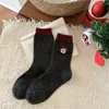 Calcetines de lana polar gruesos y cálidos para mujer, Otoño e Invierno 2025, Navidad, a media pantorrilla, holgados, Venta al por mayor