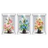 Pegatina de pared con marco de fotos 3D de simulación de flores y plantas verdes, para dormitorio, sala de estar, TV, fondo, autoadhesiva