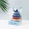 Ímã de Geladeira 3D Souvenir Turístico, Ímã Antigo Edifício Antigo Tiananmen em Relevo Luz Noturna, Adesivo Decorativo Luminoso de Resina Cultural e Criativo
