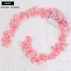 Trepadeiras Simuladas de Flor de Cerejeira para Sala de Estar, Casa, Escritório, Decoração de Casamento, Flores Artificiais Enroladas em Tubos, Trepadeiras Plásticas Atacado