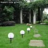 Lámpara de jardín con bombilla solar insertada lámpara de jardín insertada bombilla redonda blanca bola de onda lámpara de jardín con bombilla solar insertada