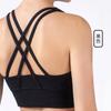 2024 Novo Colete Esportivo Nu Feminino À Prova de Choque Cruz Bonita Costas Fitness Roupa Interior Correndo Sutiã Esportivo Ao Ar Livre