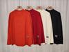 Suéter de Cuello Alto Medio para Mujer Otoño e Invierno Top Tejido Interior Primavera y Otoño Chicas Calientes Nuevo Estilo Tejido Cuello Medio Camiseta Básica