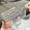 Caixa de Lenços Transparente Ondulação de Água Luxo Leve Coelho Acrílico Transparente Caixa de Lenços Sala de Estar Área de Trabalho Caixa de Armazenamento de Alto Valor