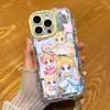 Chica Linda Adecuada para Apple 17 Hilo de Plumas Crema Funda para Teléfono Móvil Iphone16Promax Dibujos Animados 15/14 Piezas