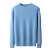 Suéter de lana para hombre con cuello semialto, engrosado para abrigar en otoño e invierno, jersey de color liso con cuello medio para mediana edad y personas mayores, camisa de capa base
