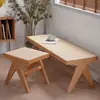 Banco de Rattan Nórdico Madeira Maciça Estilo Minimalista Banco para Trocar Sapatos Rattan Camada Dupla Rattan Banco Longo K Banqueta Individual Duplo Triplo