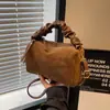 Bolso Cuadrado Pequeño de Ante Melard 2024 Moderno Versátil Bolso Almohada Gran Capacidad Bolso de Hombro Cruzado para Viajar