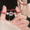 Pulsera tejida con cuerda roja Benmingnian y campana Xiangyun, diseño de nicho, sentido avanzado, cuerda para la mano, pulsera con hebilla de paz, al por mayor