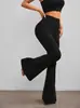 Calça flare de cintura alta e baixa para comércio exterior transfronteiriço, calça de ioga fitness feminina de alta elasticidade para emagrecer e levantar o bumbum, best-seller na Europa e América