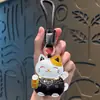 Llavero Creativo de Gato de la Suerte de Dibujos Animados en Cuero para Año Nuevo Colgante de Mochila Pequeño Regalo Llavero de Coche Decoración Venta al por Mayor