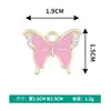 Al por mayor Estilo Coreano Doble Colgante Patrón de Mariposa Goteo de Aceite Aleación Punto Diamante Collar Pulsera Colgante Individual Joyería Accesorios DIY