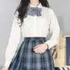 Camisa Jk Manga Corta Estudiante Femenina Blanca Estilo Japonés Original Estilo Preppy Primavera y Otoño Camisa Básica Blanca