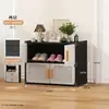 Zapatero Simple con Doble Puerta, Gabinete de Almacenamiento Multicapa para Uso Doméstico, Atractivo Zapatero a Prueba de Polvo para Uso en Interiores, Venta al por Mayor para Exportación