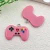 Accesorios para Joyería DIY de Venta Caliente Transfronteriza Resina Coloridos Mango de Consola de Juegos Pendientes Llavero Colgante para Bolso Encanto
