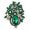 Broche de Flor de Cristal Resistente Estilo Europeo y Americano para Mujer, Elegante Accesorio para Ropa, Pin de Solapa Antiexposición