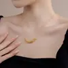 Nuevo Collar de Espiga de Trigo con Circonita Micro Pavimentada Diseño de Nicho Moda de Gama Alta Lujo Ligero Cadena para Clavícula Gargantilla Exquisita Versátil