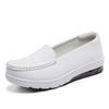 Em estoque Sapatos de Enfermeira com Almofada de Ar Outono e Inverno Confortáveis Solado Macio Respiráveis Plataforma Cunha Antiderrapante Forro de Lã Oco Cuidados Sapatos Brancos