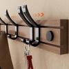 Ganchos de Bambú Transfronterizos Europeos y Americanos para Percheros de Pared en la Sala de Estar, Percheros de Madera Maciza Montados en la Pared para el Dormitorio