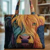 2026 Nueva Serie Transfronteriza de Vacas Vaca Estampado Digital Bolso de Hombro Acolchado de Moda