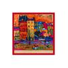 Primavera Nova Pintura a Óleo Presente Lenço Feminino Estilo Europeu e Americano Impressão 90cm Quadrado Lenço de Seda Decorativo Estilo Comércio Exterior