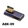 Adaptador HDTV 8K 2.1 macho-hembra de ángulo ascendente 90 grados 270 grados AM/AF Computadora TV adaptador ultra HD