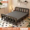Cama Dobrável Cama de Casal 1,5m Doméstica Simples Reforçada Cama de Solteiro Dormitório de Adultos Aluguel Portátil Placa Dura Cama de Ferro