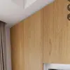 Fábrica de guarda-roupas sob medida para casa inteira em Moganshan, painel ecológico, porta de armário de vidro minimalista, porta a porta para armário de teto, aparador