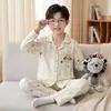 2026 Pijamas Nuevos para Niños Primavera y Otoño Algodón de Imitación Manga Larga Niños Adolescentes Niños Mayores Ropa de Casa Estilo Otoño