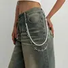 Hip-Hop Europeu e Americano Transfronteiriço Ins Metal Cruz Pingente Corrente de Calça Moda Corrente de Pérolas Artificiais Acessório de Cintura Pingente