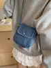 Bolso de hombro de mezclilla para mujer, bolso cuadrado pequeño, bolso cruzado simple y versátil, bolso para el teléfono del día a día