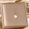 Venda quente transfronteiriça luxo leve colar de aço titânio corpo inteiro personalidade feminina moda banho ouro 18K corrente clavicular joia não desbota