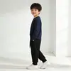 Sudadera Pesada de Algodón para Niños, Nuevo Estilo Primavera y Otoño, Delgada y Holgada, Cuello Redondo, Manga Larga, Sudadera de Color Sólido para Estudiantes de Preescolar
