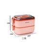Caixa de Almoço de Plástico com Grade de Fibra de Bambu Estilo Japonês Simples para Escritório Estudantes Caixa Térmica de Almoço Caixa de Almoço Dupla de Aço Inoxidável