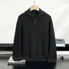 Suéter de Punto con Cremallera y Cuello Solapa Estilo Sencillo para Hombre, Suéter de Cachemira Grueso y Suave, Suéter de Cachemira Cálido para Negocios Casual