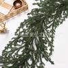 Amazon Europeu e Americano Transfronteiriço Artificial Borracha Macia Folha de Pinheiro Planta Verde Rattan Guirlanda Natal Parede Montada Decoração de Lareira