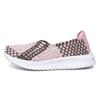 Sapatos baixos transfronteiriços para mulheres Loafers de tira tecidos à mão Sapatos tecidos à mão Sapatos femininos Sapatos de camada única tamanho grande Sapatos baixos casuais