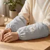 Mangas de Cachorro Lindas Otoño Invierno Cálidas Puño Elástico Resistentes a la Suciedad Mangas para Limpieza del Hogar Versátiles Mangas Protectoras Largas para Chaqueta de Plumas