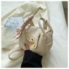 Bolso de Mano Simple con Candado a la Moda para Mujer, Bolso de Hombro Dulce con Patrón Lichi Nicho, Elegante Bolso Cruzado de Gran Capacidad para Viajeros