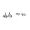 Pendientes de plata de ley s925 con diamantes naturales brillantes en bruto, pendientes originales únicos irregulares de energía de cristal de aceite personalizados