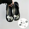 Accesorios para zapatos tipo ballet perforados DIY, accesorios de perlas y pedrería, hebillas de zapato desmontables de alta gama y decoraciones para la superficie del zapato