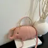 Bolso de Mujer Elefante Nuevo Creativo Transfronterizo Estilo Coreano Personalidad Bolso de Hombro Único Cruzado Tendencia de Moda Bolso Cruzado Elefante de la Fortuna