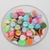 Contas Semicírculo Cor AB Pérola de Imitação Cor Dopamina para Unhas DIY Materiais Artesanais Grampos de Cabelo Acessórios de Roupa e Outros Acessórios