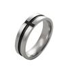 Anillo Sencillo de Acero Inoxidable en Forma de Cruz para Hombre, Anillo de Banda Lisa de Acero de Titanio que no se decolora, Estilo de Negocios, Sensación de Alta Gama, Anillo para Dedo Índice de Hombre