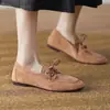 Nuevos Mocasines Planos Retro de Punta Redonda con Corte Profundo para Mujer, de Deslizamiento, Mate, Otoño 2026