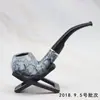 Tubería de Resina Color Mármol Negro Rayado Tubería de Resina Regalo Boutique Pipa para Hombre