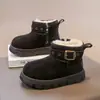 Botas de nieve para niños 2026 nuevo estilo de invierno, forradas de felpa, engrosadas, cálidas, antideslizantes y resistentes al frío, para niñas y niños